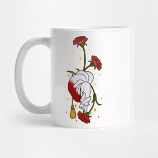 Kitsune in Carnations Mug